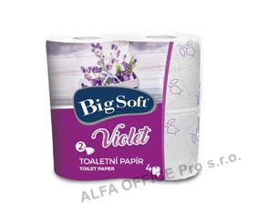 Papír toaletní Big Soft Violet - dvouvstvý / bílá