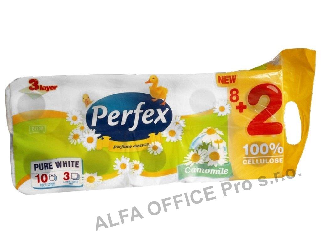 Papír toaletní Perfex Deluxe s vůní heřmánku 3-vrstvý / 10 ks