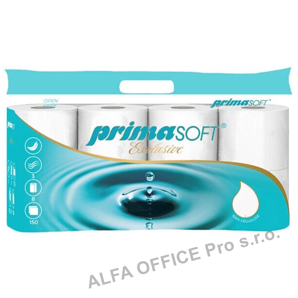Toaletní papír PrimaSOFT Exclusive- 3-vrstvý / 8 rolí