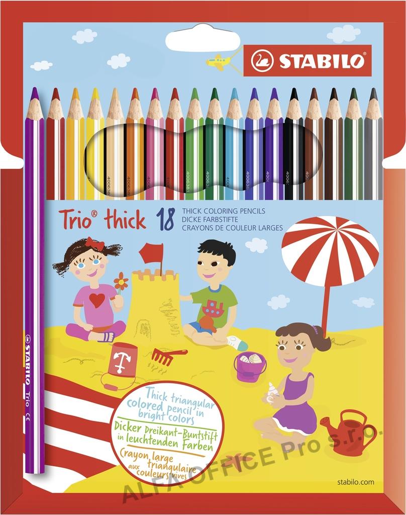 Pastelky STABILO® trojhranné Trio silné / 18 barev