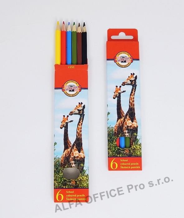Pastelky Koh-i-noor Veselé dlouhé / 6ks