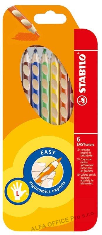 Pastelky STABILO® EASYcolors trojhranné / 6 barev / pro leváky