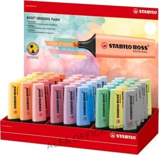Zvýrazňovač STABILO® BOSS ORIGINAL Pastel / 45 ks Display