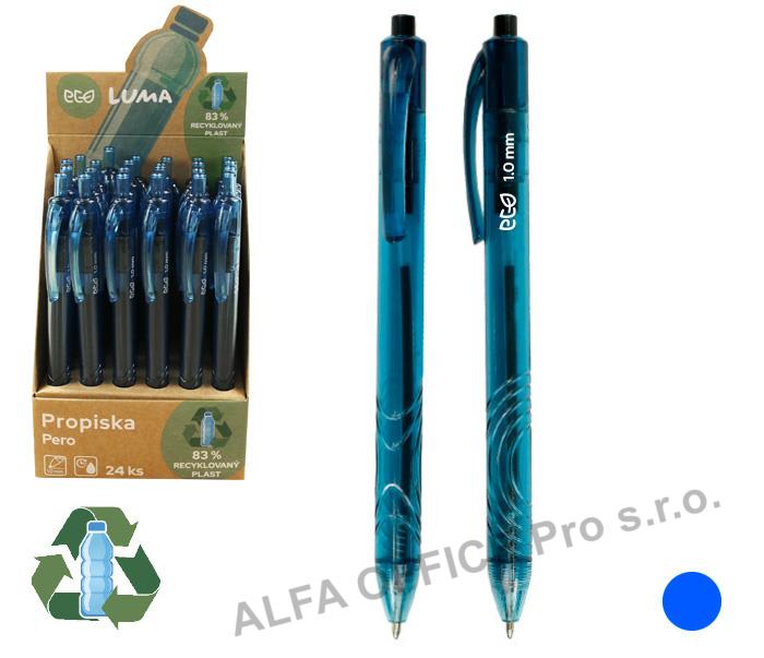 Kuličkové pero ECO LUMA - modrá