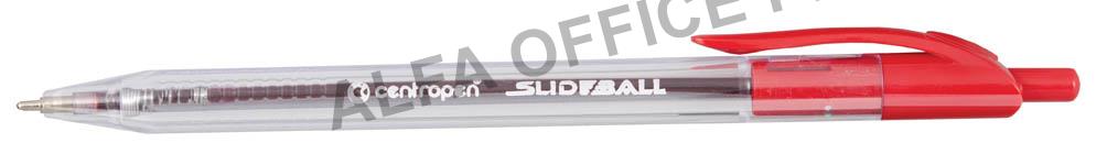 Kuličkové pero Centropen Slide ball Clicker 2225 - červená