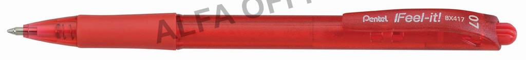 Kuličkové pero Pentel BX417 - červená