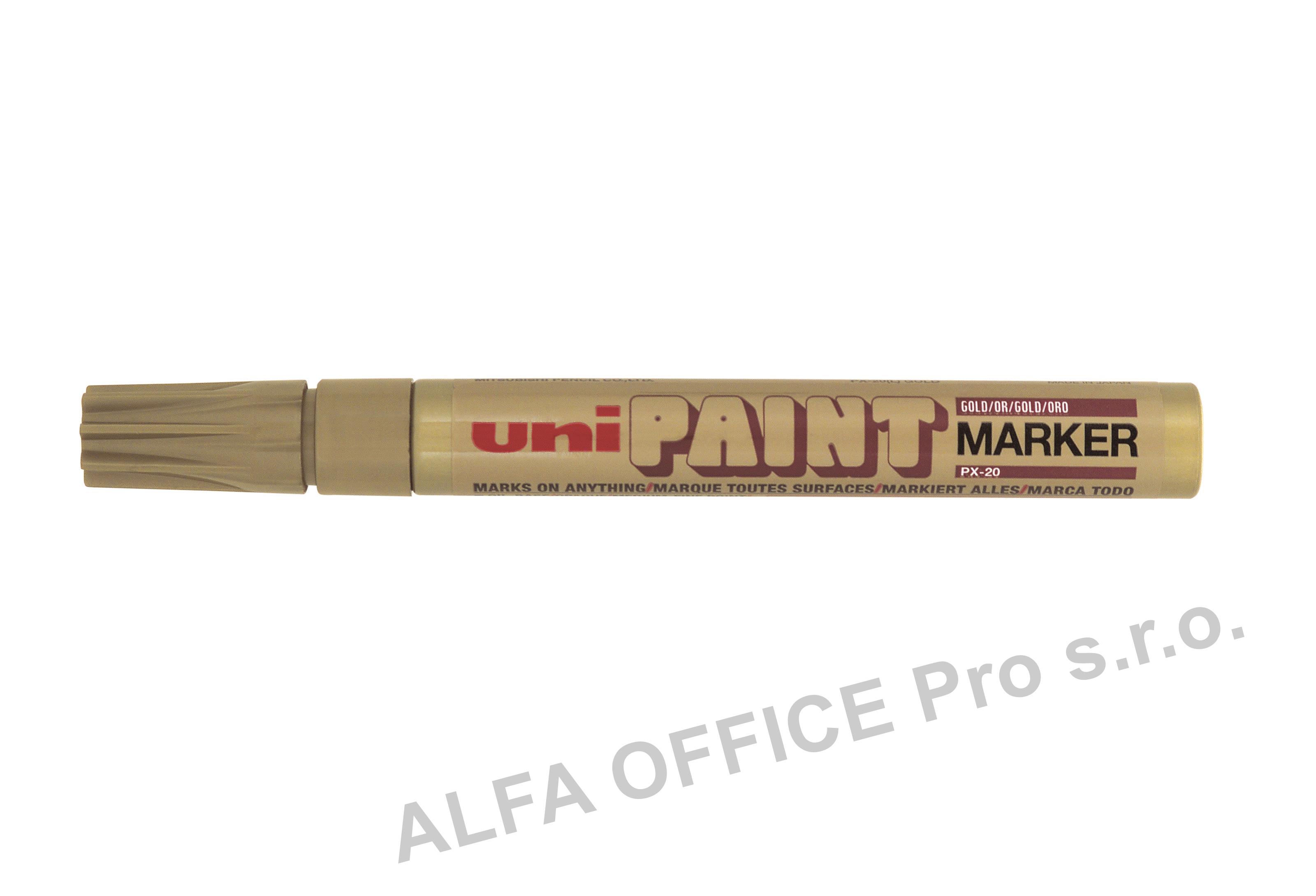 Popisovač UNI PAINT PX-20 lakový Medium / zlatá