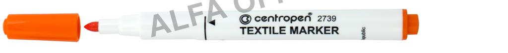 Značkovač Centropen 2739 na textil - oranžová