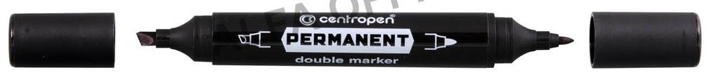 Značkovač Centropen DOUBLE 1666 permanent / černá