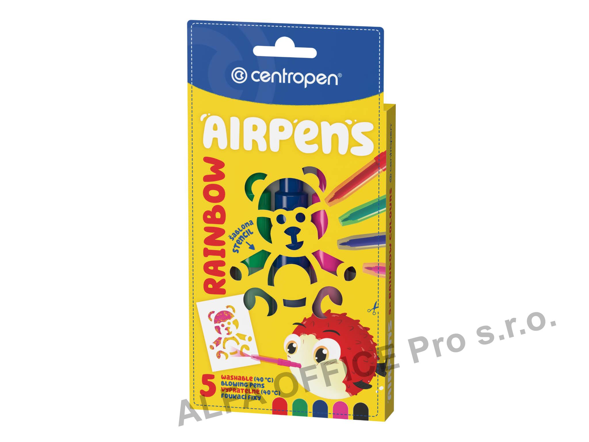 Foukací fixy Centropen AirPens 1500/5 - Rainbow / sada 5 ks