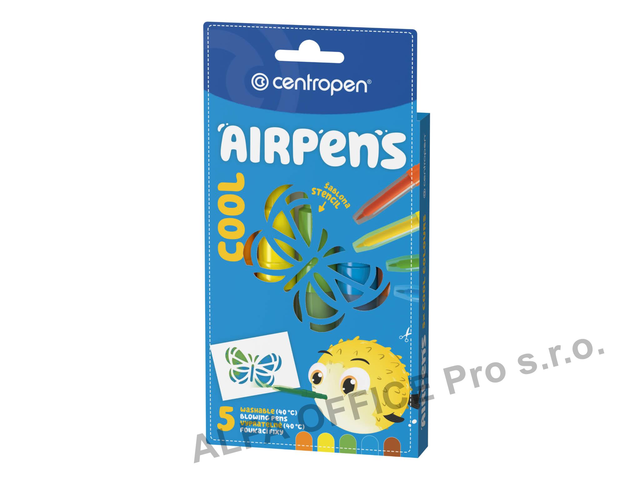 Foukací fixy Centropen AirPens 1500/5 - Cool / sada 5 ks