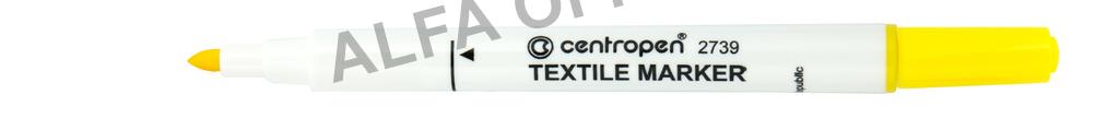 Značkovač Centropen 2739 na textil - žlutá