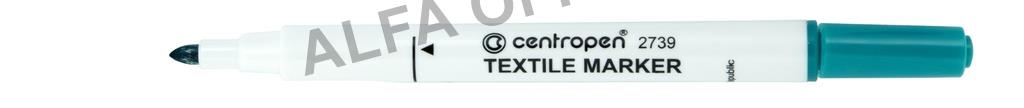 Značkovač Centropen 2739 na textil - zelená