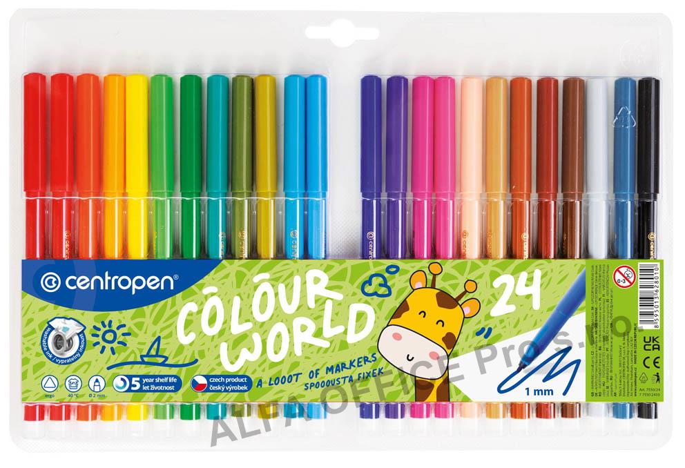 Popisovače Centropen 7550/24 - sada 24 ks