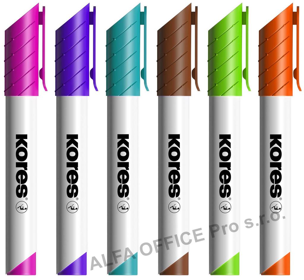 Popisovač Kores K-Marker Flipchart - sada 6 ks / kulatý hrot