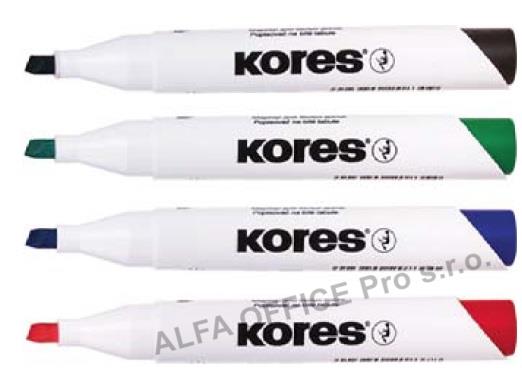 Popisovač Kores K-Marker Whiteboard - zelená / klínový krot