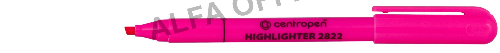 Zvýrazňovač Centropen 2822 / růžová