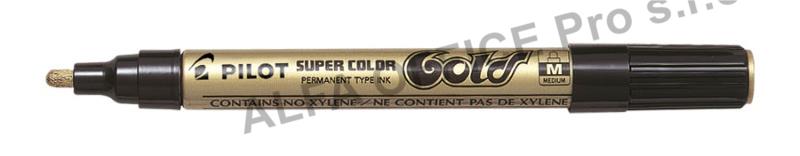 Popisovač Pilot Super Color - zlatá / M / 2 mm
