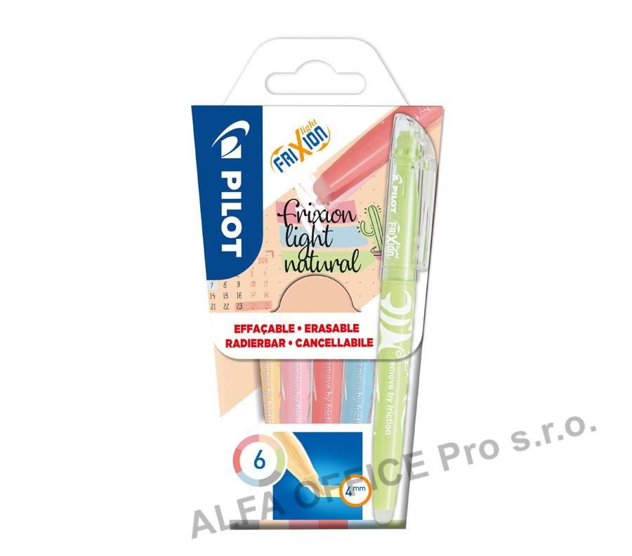 Zvýrazňovač Pilot FriXion Light Natural / sada 5 + 1 zdarma