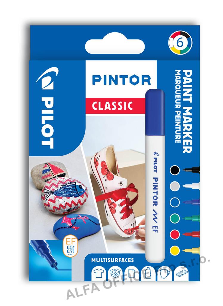 Popisovač Pilot Pintor EF Classic / sada 6 ks