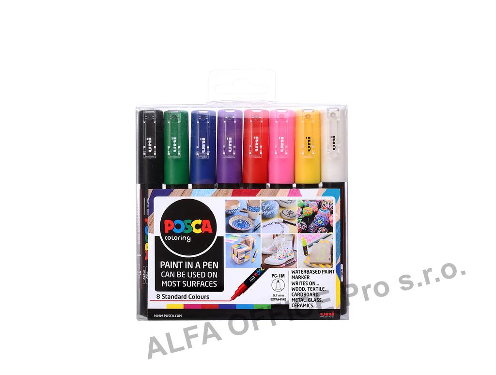 Posca popisovač - sada 8 ks / klasické barvy