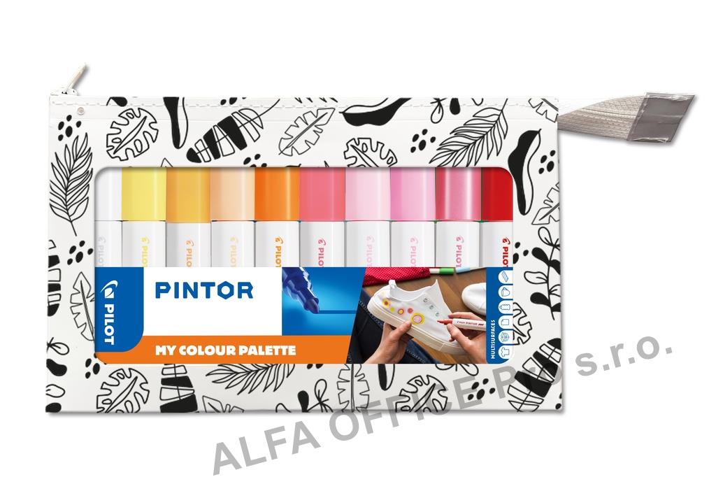 Popisovač Pilot Pintor MY PALETTE / sada 10 ks / teplé odstíny