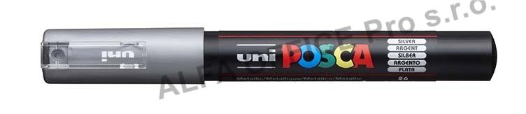 Posca popisovač / 0,7 mm - stříbrná