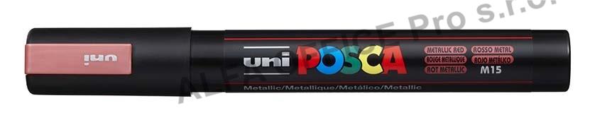 Posca popisovač / 2,5 mm - metal. červená