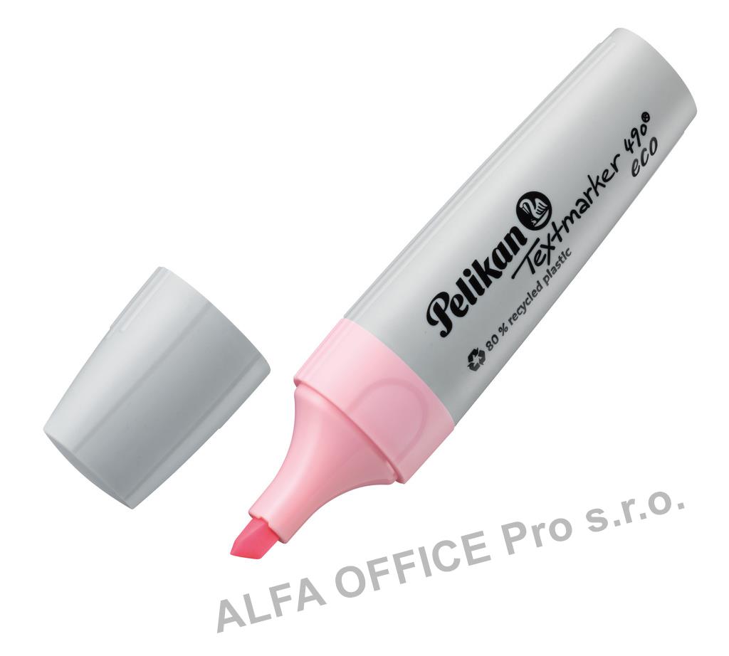 Zvýrazňovač Pelikan 490 ECO PASTEL / růžová