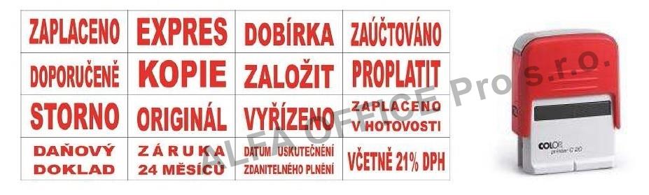 Colop razítko Printer 20/L s textem ZAPLACENO