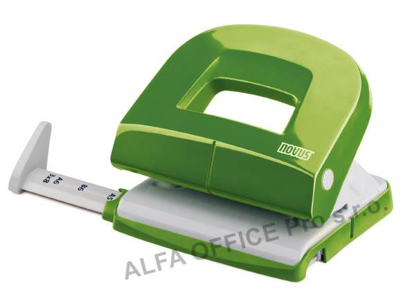 Kancelářský děrovač Novus E 216 / zelená - 16 listů