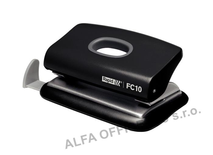 Kancelářský děrovač Rapid FC10 / černá - 10 listů