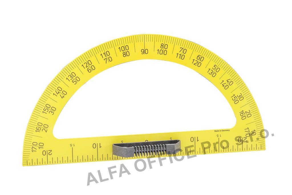 Úhloměr na tabuli WISSNER  - 180° 50cm / žlutá