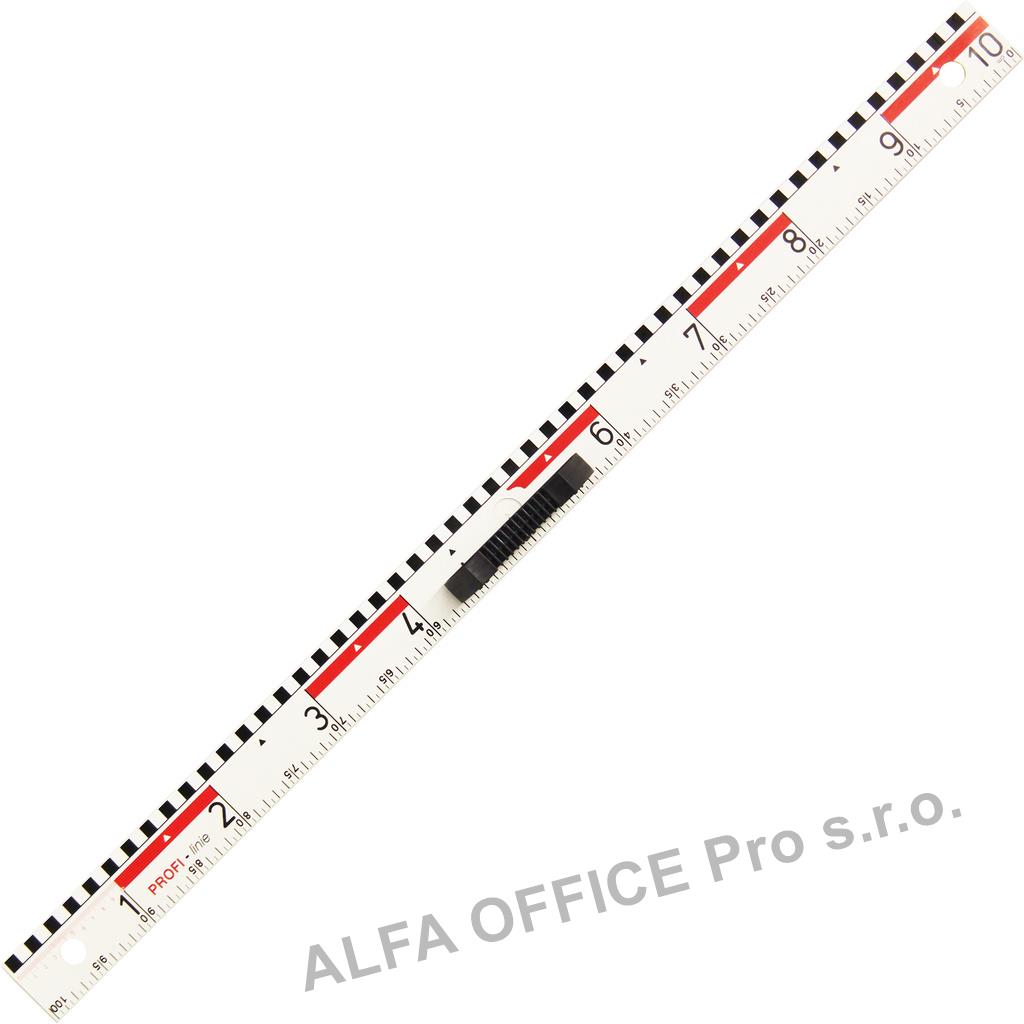 Magnetické pravítko na tabuli WISSNER  - 100 cm / bílá