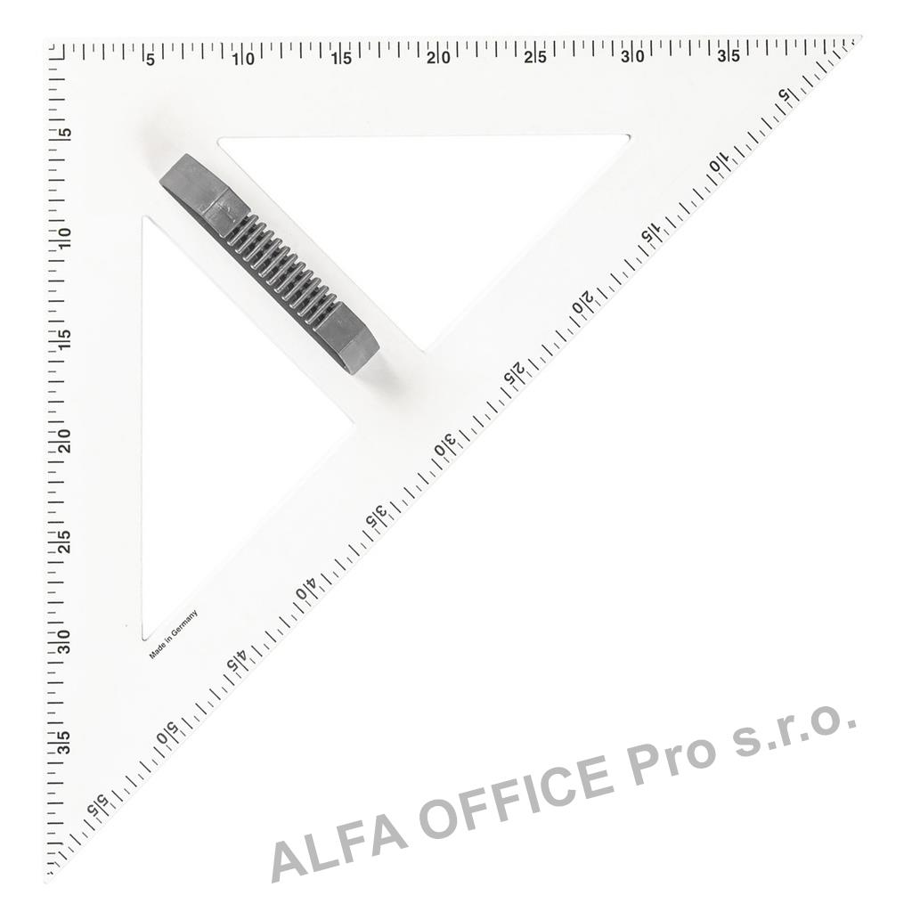 Magnetický trojúhelník na tabuli WISSNER  - 45° 60cm / bílá