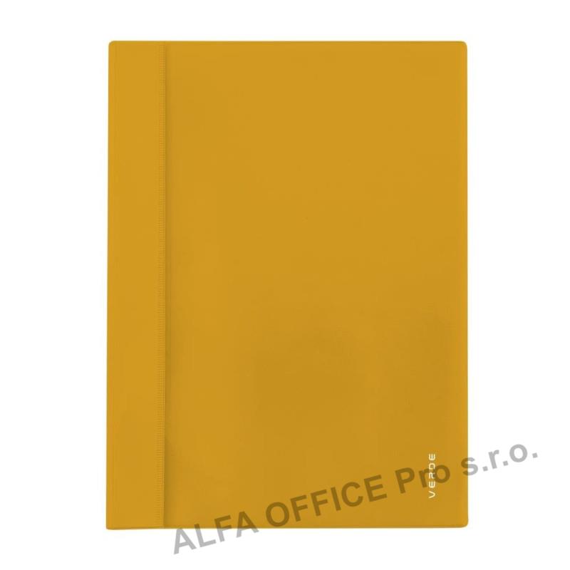 Rychlovazač A4 VERDE s kapsou - hořčicová