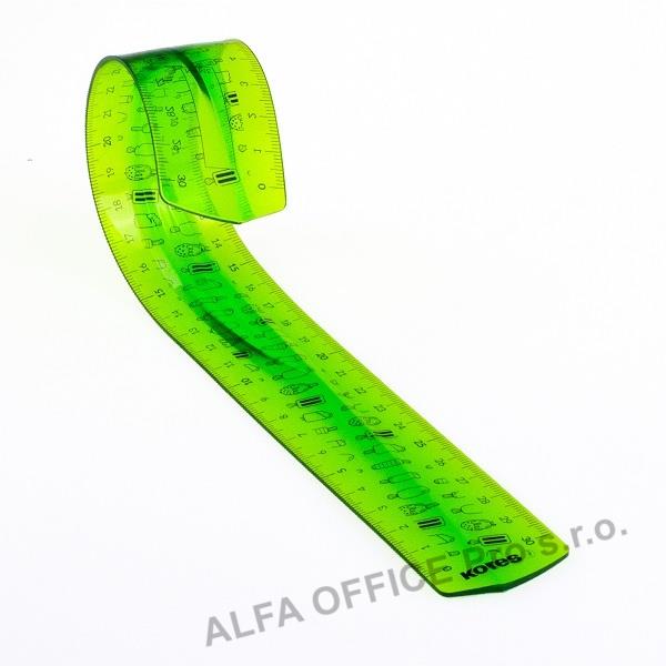 Pravítko 15 cm Kores ELASTIC ohebné / mix 4 barev