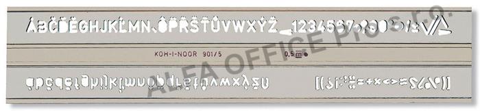 Šablona písmenková - kolmé písmo - 5 mm