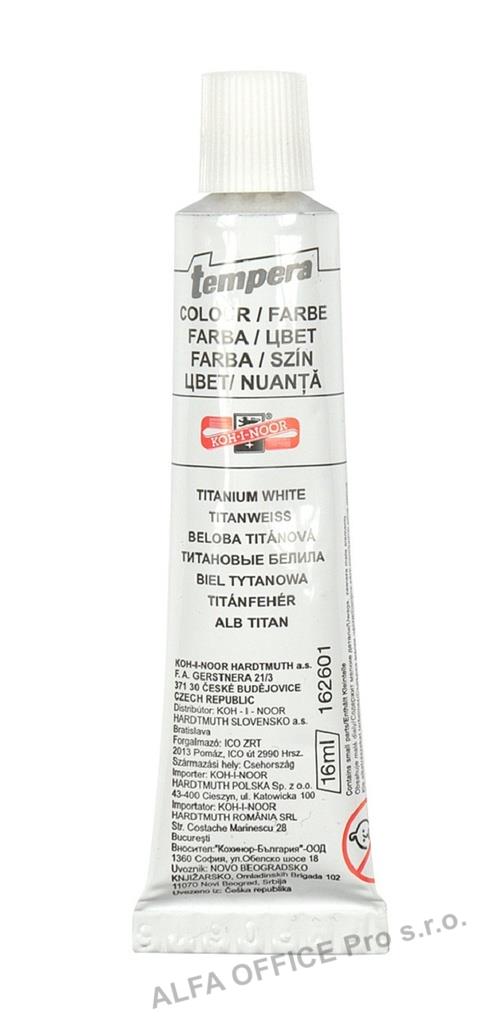 Temperová barva - běloba titanová / tuba 16 ml