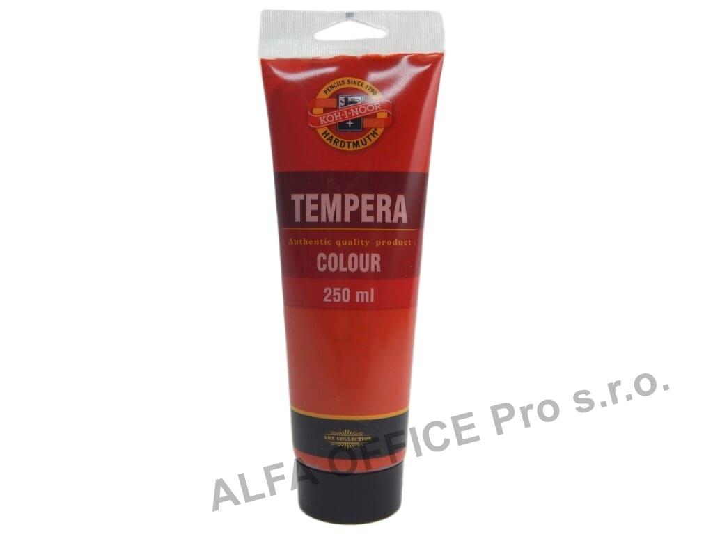 Temperová barva - červená světlá / tuba 250 ml