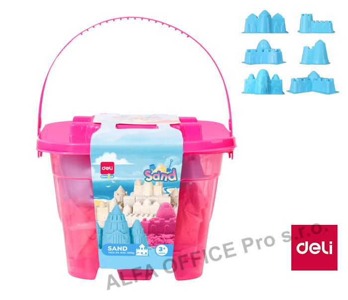 Písek kinetický DELI 500 g - růžová