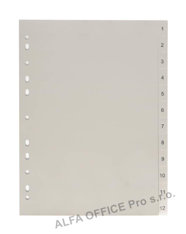 Rozdružovač A4 plastový šedý - 1 - 12