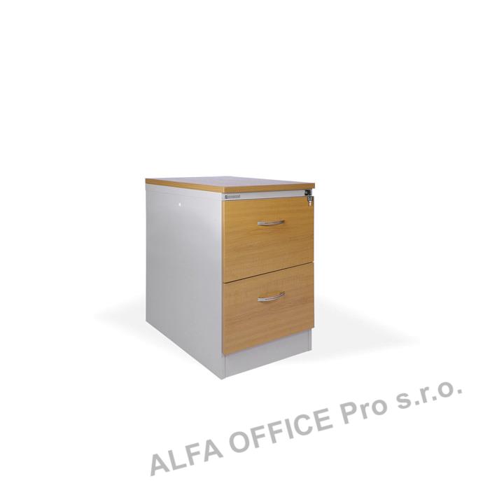 Kartotéky kovové / čelo ze dřeva - RGD 12 CE / 2 zásuvky