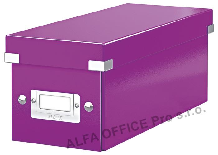 Krabice Leitz Click & Store - na CD / fialová