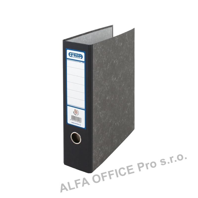 Pořadač archivní Emba A4 papírový /  8 cm /  černá