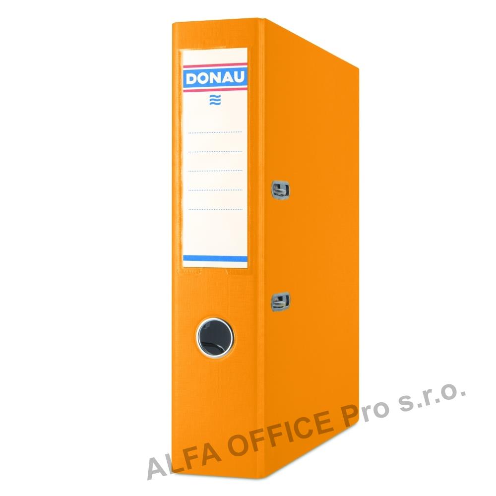 Pořadač A4 pákový Donau Master PP - hřbet 7,5 cm / oranžová