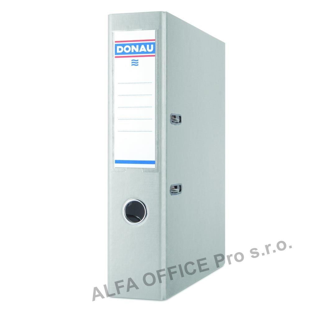 Pořadač A4 pákový Donau Master PP - hřbet 7,5 cm / šedá