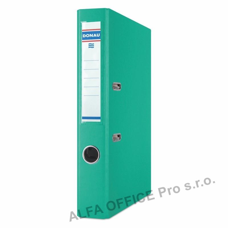Pořadač A4 pákový Donau Master PP - hřbet 5 cm / tyrkysová