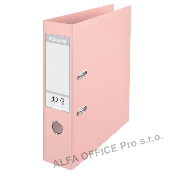 Esselte pákový pořadač A4 celoplastový pastelový Solea 7,5 cm broskvová