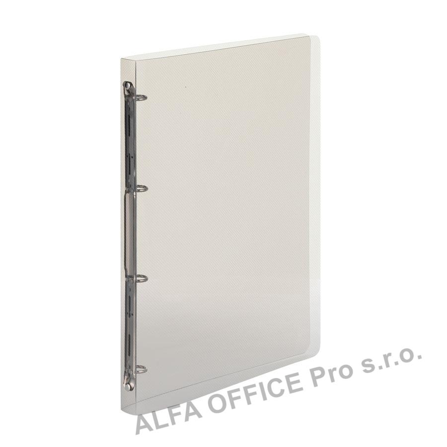 Desky A4 kroužkové průsvitné - 4 - kroužek / kouřová